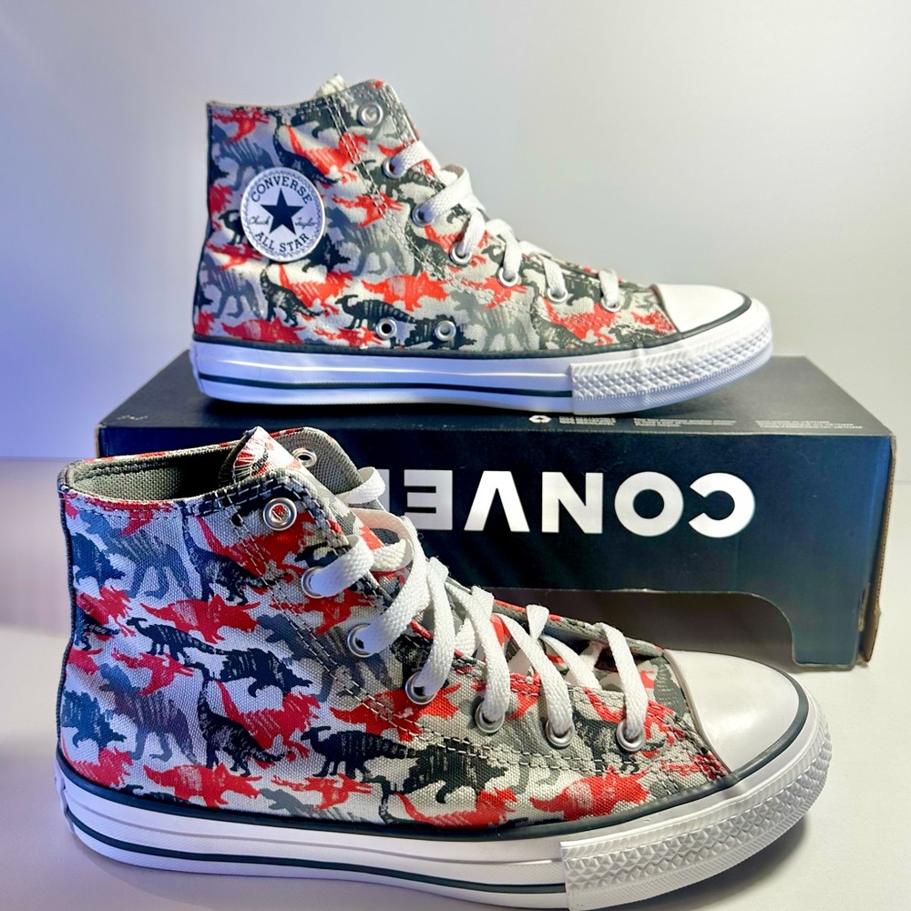Converse All Star High GS 'Dino Daze - Mouse Dinosaur Sneakers Hi tops - Picture 3 of 12